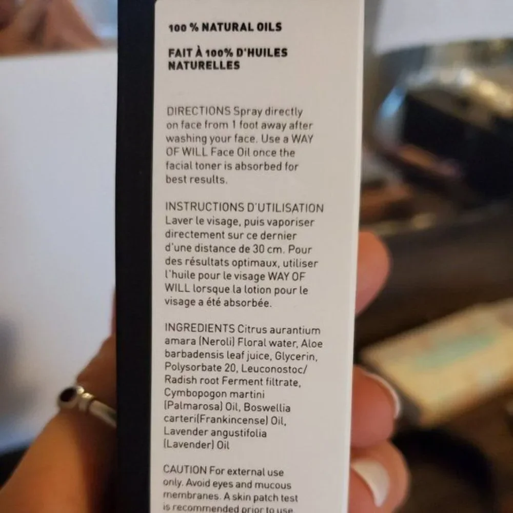 NEW Way of Will 20 Sensitive Skin Face Toner